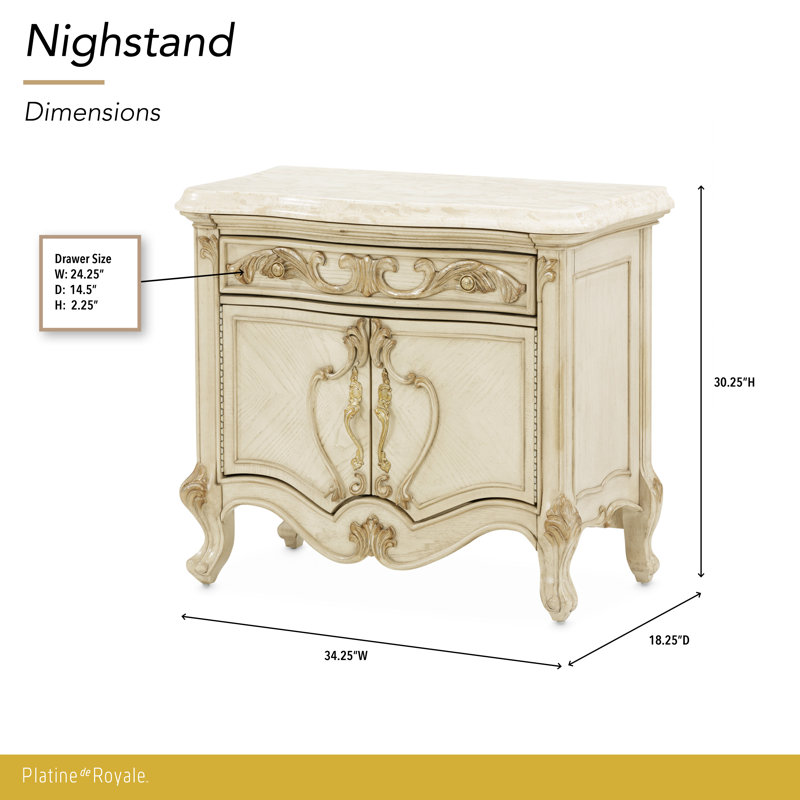 Platine De Royale 1 - Drawer Nightstand