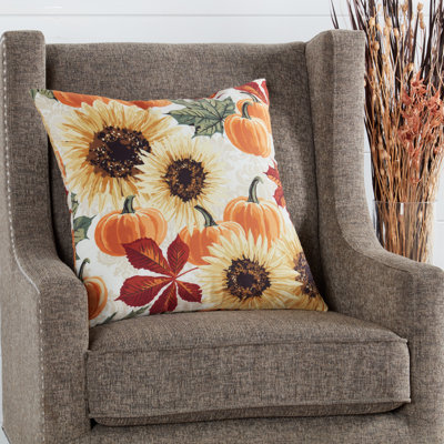 Sunflower Polyester Throw Pillow