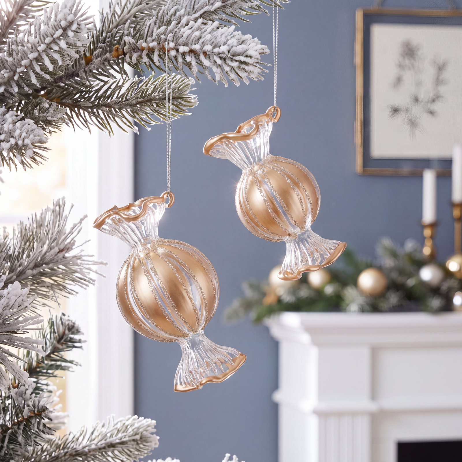 4" Glass Holiday Ornament
