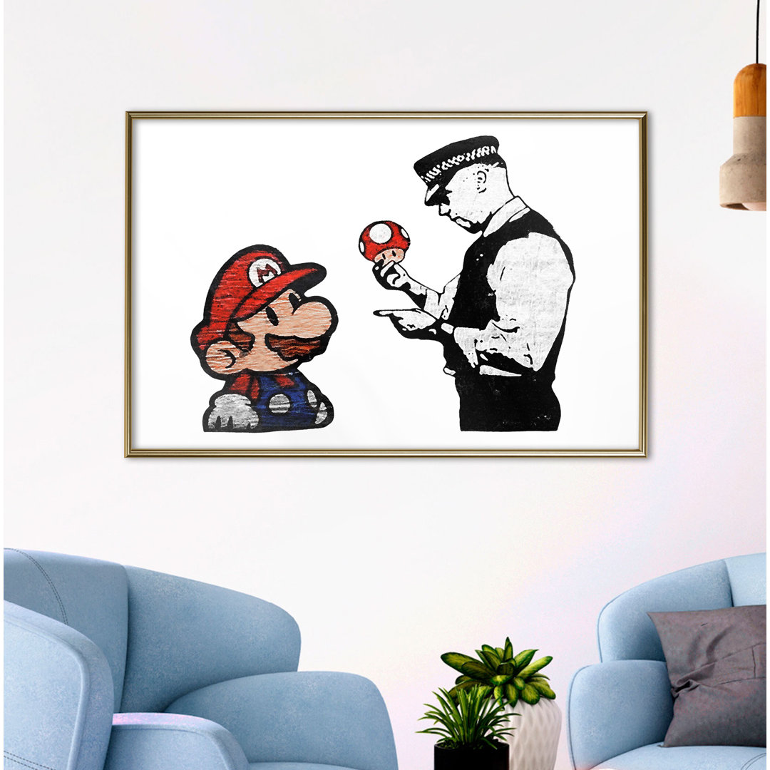 Gerahmtes Poster von Banksy Mario and Copper