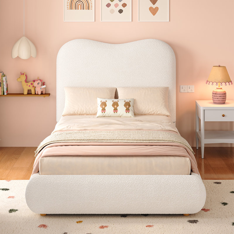 Metal Ottoman Storage Bed, Beige
