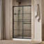 Elate Tall Sliding Shower Door, 75-1/2-In H X 50-1/4 - 53-5/8-In W, With Heavy 5/16-In Thick Crystal Clear Glass With Rectangular Grille Pattern-448927367