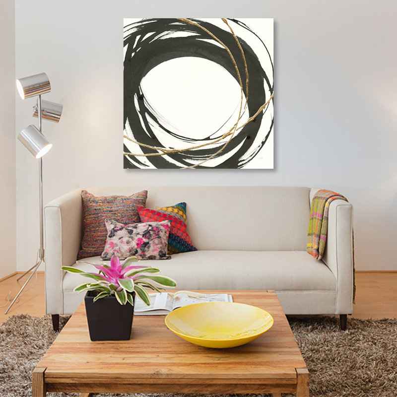 «Gilded Enso III», impression sur toile, H 48 po x l 48 po x P 1,5 po, Toile tendue, Pas de tapis
