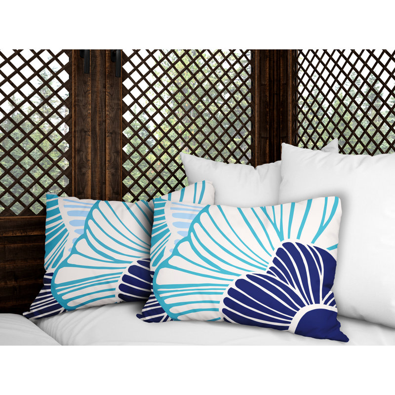 Polyester / Mélange de polyester Housse de coussin rectangulaire intérieure / extérieure lombaire et insert, Turquoise