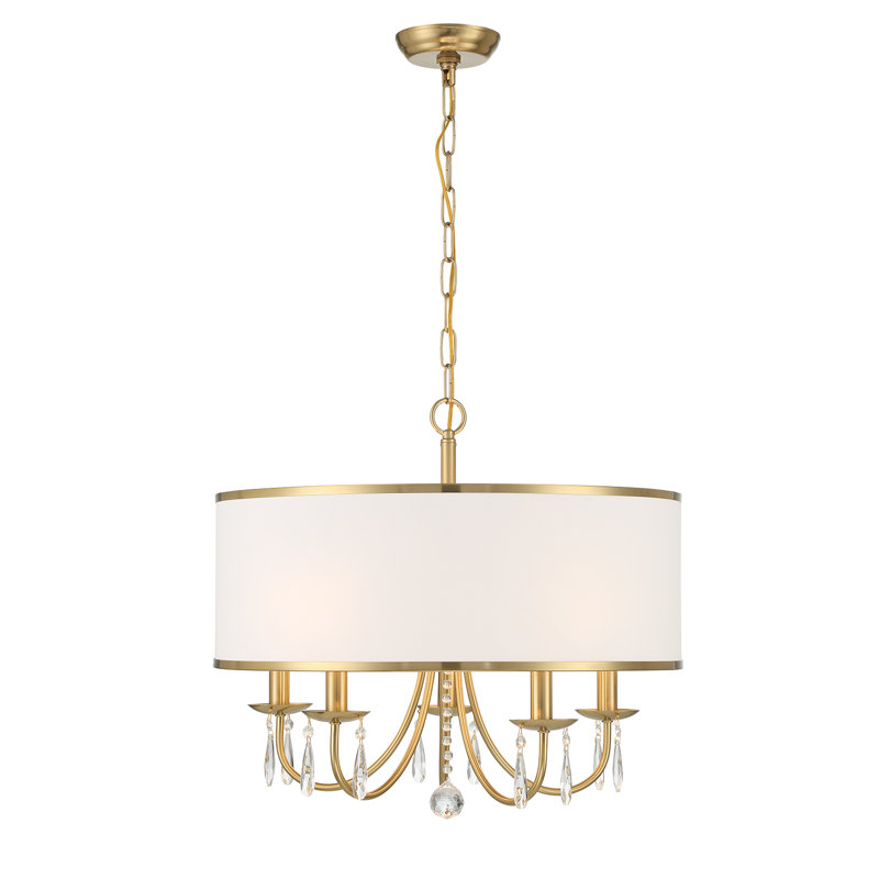 5 Light Vibrant Gold Chandelier