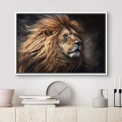 Animaux, lion, crinière de lion, jungle sur toile