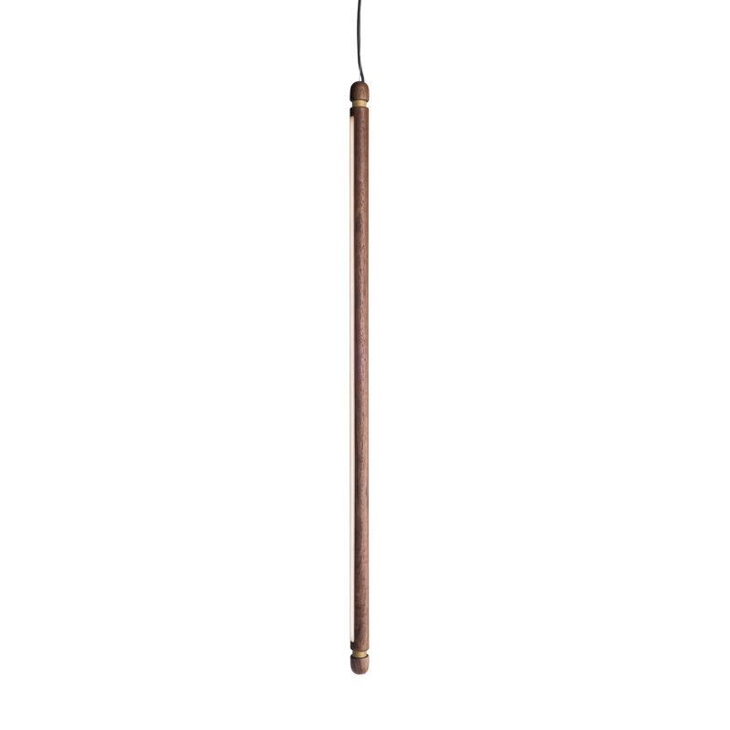 Linea 1 - Light LED Pendant, Walnut, Brass