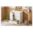 30-Inch White Bathroom Vanity with Sink, Cabinet, and Three Drawers-129379776