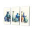 Ensemble de décorations murales vases bleus dans un motif II - Boho Pottery-107189727-107189729