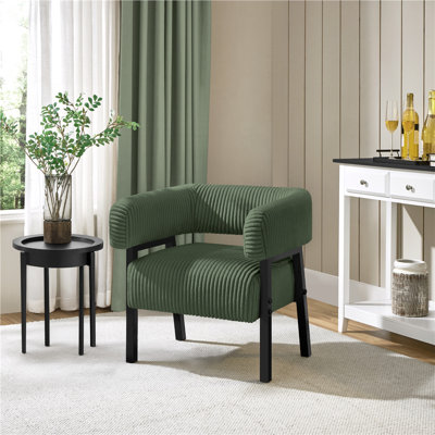 Upholstered Corduroy Armchair