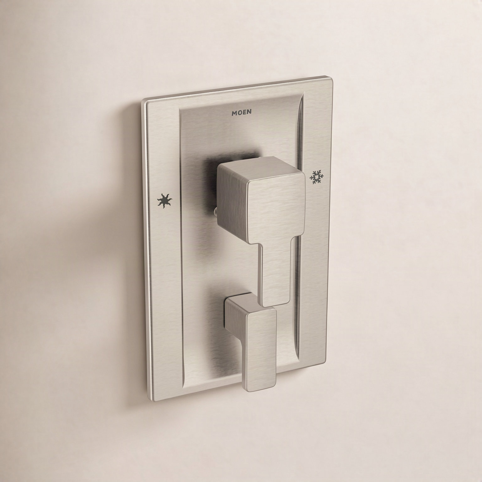 90 Degree Posi-Temp 3-Function Transfer Trim, Brushed Nickel