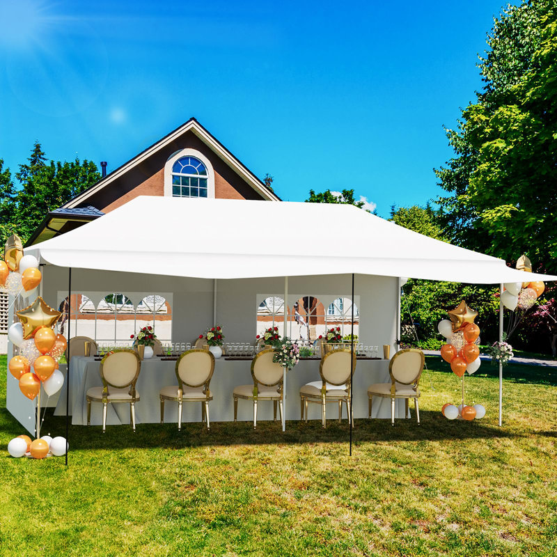 10x20 FT Pop Up Canopy Tent with 5 Sidewalls & PE Windows, Waterproof UV50 Event Shelter for Parties Car Port Vender Events