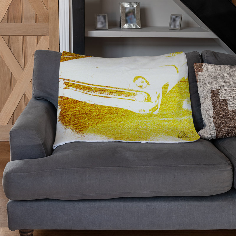 Resendiz Quilted Throw Blanket, Gold