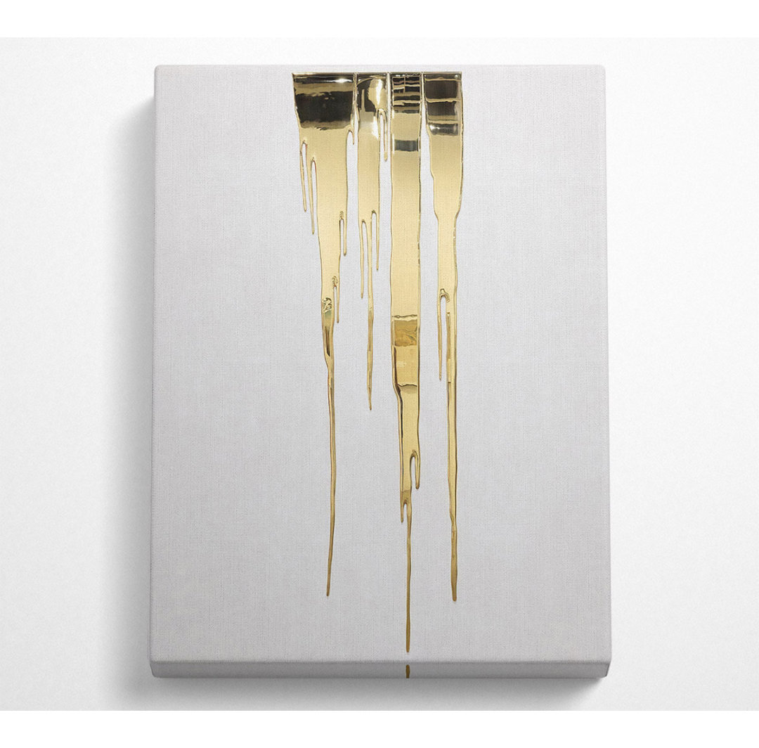 Gold Drip - No Frame Kunstdrucke auf Leinwand