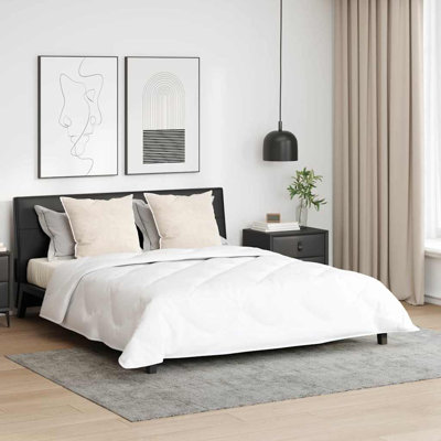 Duvet Set With Pillow 3 Pcs White Microfiber