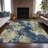 Machine Washable Indoor/Outdoor Xhevrie Navy Rug-111923766