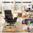 29.53 Inch High Back With Footrest Reclining Swivel Office Chair With Adjustable Arms-24541695