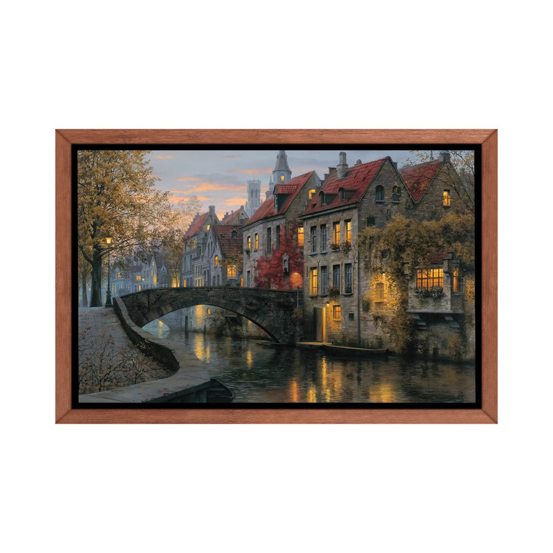 «Silent Evening», reproduction de photo, H 26 po x l 40 po x 1,5 po, Cadre bois classique