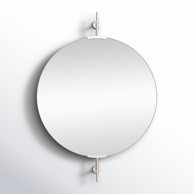 Guava Brass Round Mirror, 42" x 32"