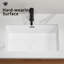 Évier de cuisine encastré en céramique blanche de 24 po de longueur x 16 po de largeur, bol profond simple, à gratter et à teindre, facile à nettoyer pour la décoration de salle de bain. L 8 po.