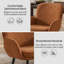 Chaises de salle à manger rembourrées en chenille avec pieds en métal (ensemble de 6)-370718500-370718502