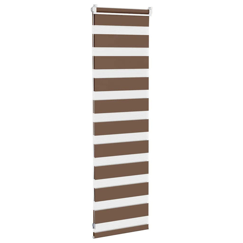 George Oliver Zebra Blind Polyester, Brown, 50cmW x 100cmL