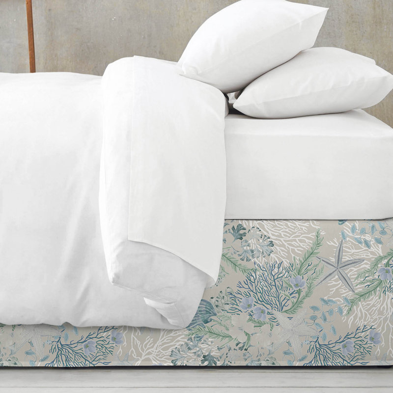 Under The Sea  Ocean Cotton Bedskirt, California King, 15"
