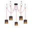 Luminaire suspendu tambour 5 lumières Shayaan