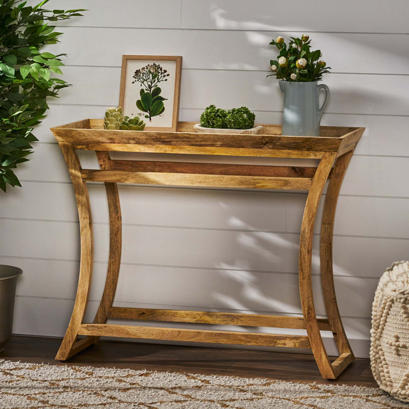 Console Butler en bois naturel