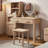 Makeup Vanity with Light mirror,3 drawers