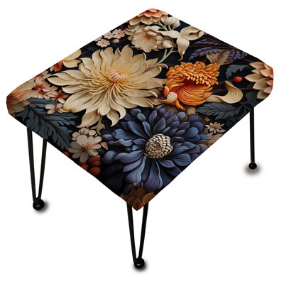 Tapisserie exotique - Motif bohème - Repose-pieds rectangulaire floral