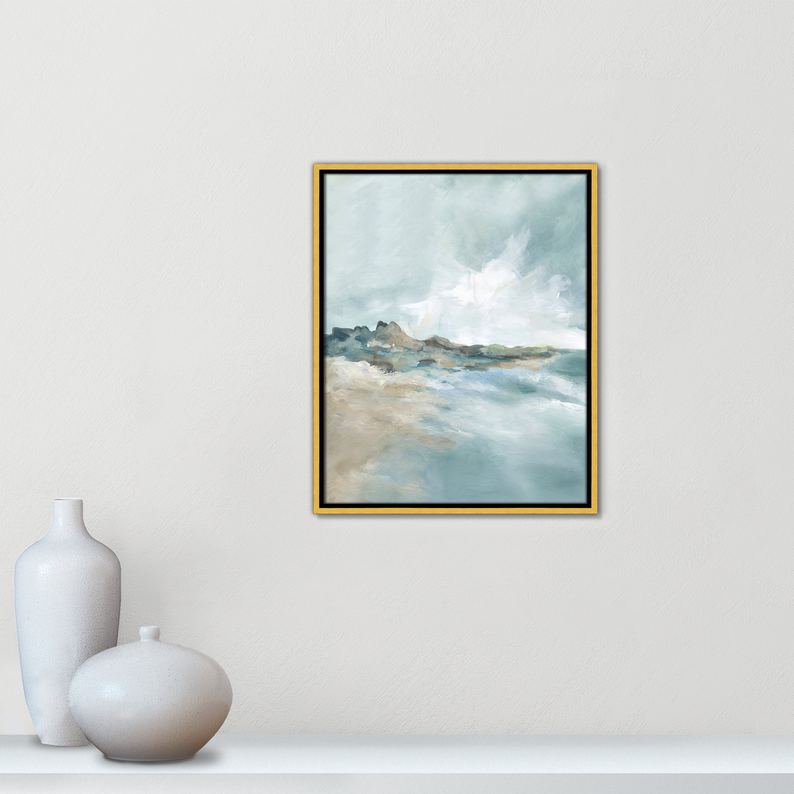 Sandpoint Print by Carol Robinson, 21.5" H x 17.5" W, Gold