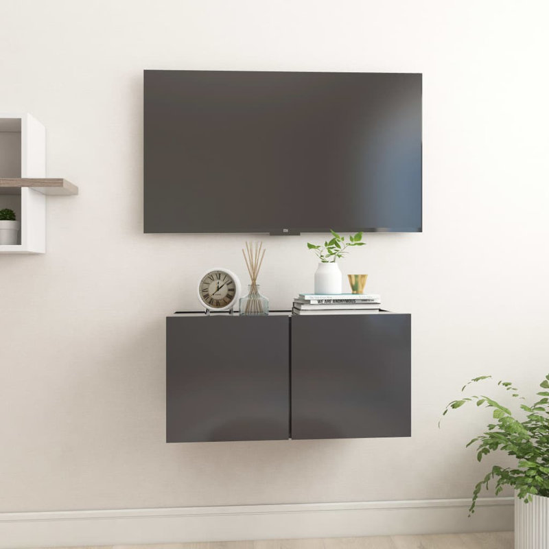 Goer Hanging TV Cabinet 60x30x30 cm, Light Grey