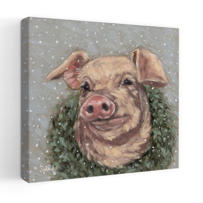 Contemporary Snowy Day At The Farm 3 with Winter Whimsical Art
