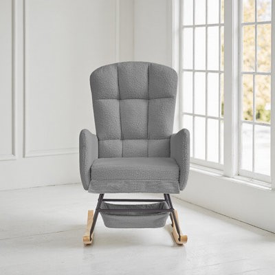 Teddy Upholstered Rocking Chair With Solld Wood Legs by Latitude Run