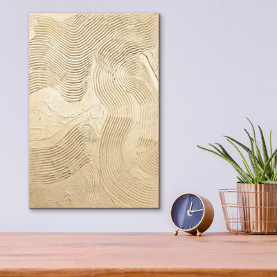 «Metallic - Champagne» par Design Fabrikken, art mural en acrylique, 12 po x 16 po