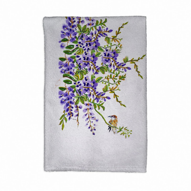 Serviette de thé wisteria et oiseau