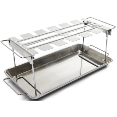 Broil King Stainless Steel Roaster Wing Rack With Pan