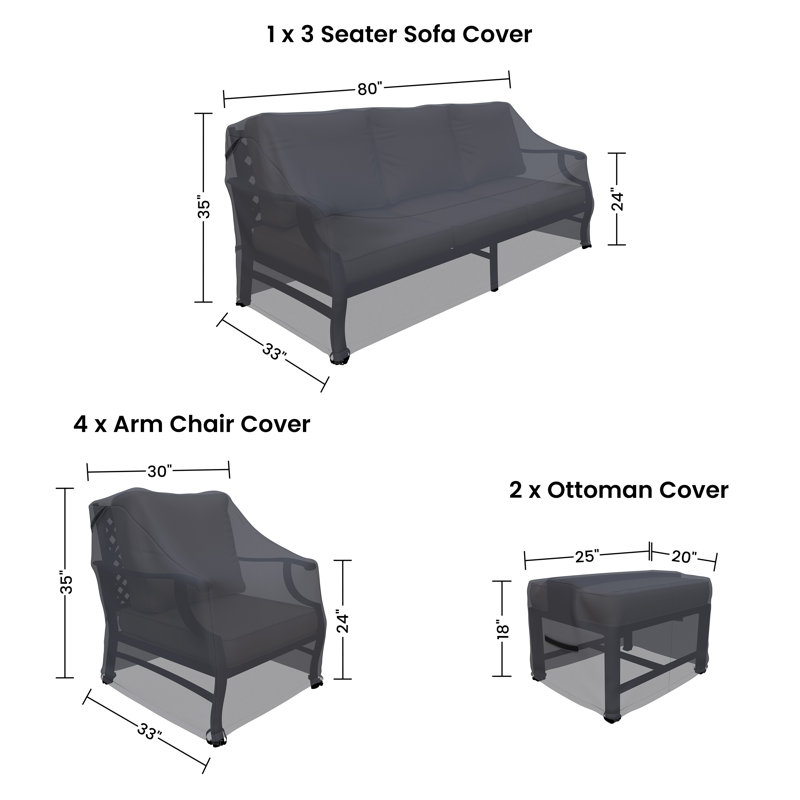 Asfand Outdoor Conversation Sets Group Seating Patio Furniture Covers