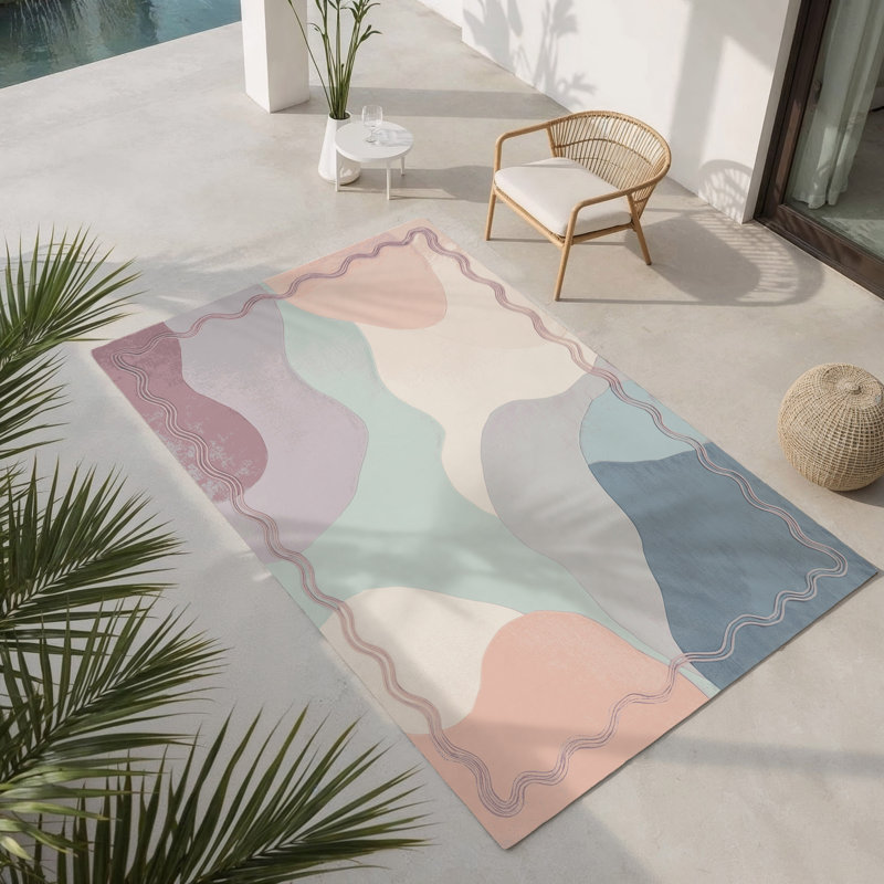 Tapis intérieur et extérieur Pastel Shore, Rectangle 5 pi x 7 pi