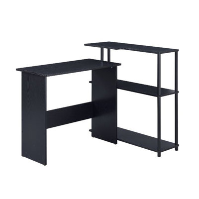 Rectangular Writing Desk With Side Shelf (Not Including Office Chairs)