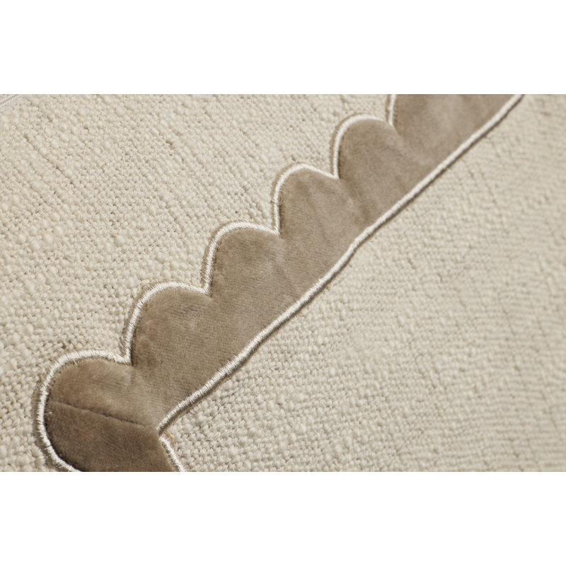 Lottie Reversible Throw Pillow, Ivoire ivoire, 22 po x 22 po, housse seulement