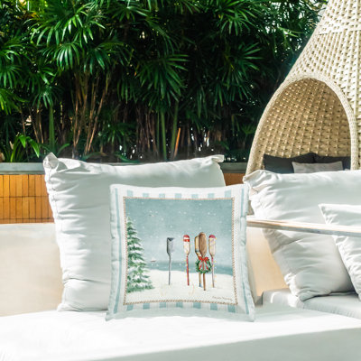 Coussin extérieur Christmas in Newport Oars, par Danielle Murray