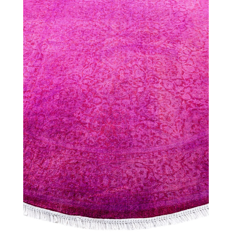 Overyed One-of-a-Kind Round 6'1" X 6'1" Hand Knotted Area Rug