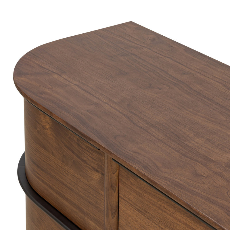 Theo 6 Drawer Dresser-Dark Brown Walnut Veneer