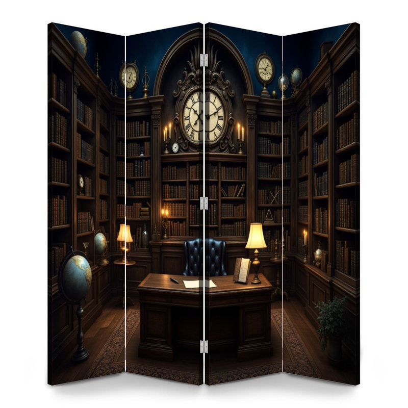Paravent 4 panneaux pliable Royal Bookworm, Couleur 6
