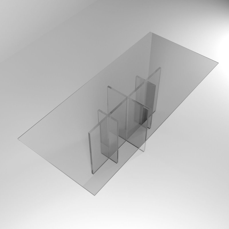 May Glass Dining Table
