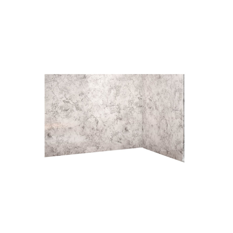 Smooth Limestone Acrylic Large Shower Walls, 105" H x 66" W x 40" D
