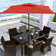 Helland 6' 6" x 6' 6" Square Market Umbrella with Base