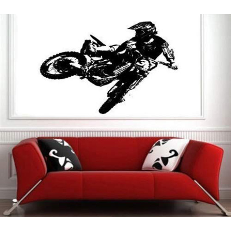 Adhésif décoratif motocyclette Motocross